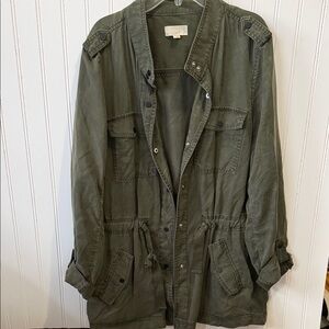 LOFT Utility Jacket in Deep Olive large tall